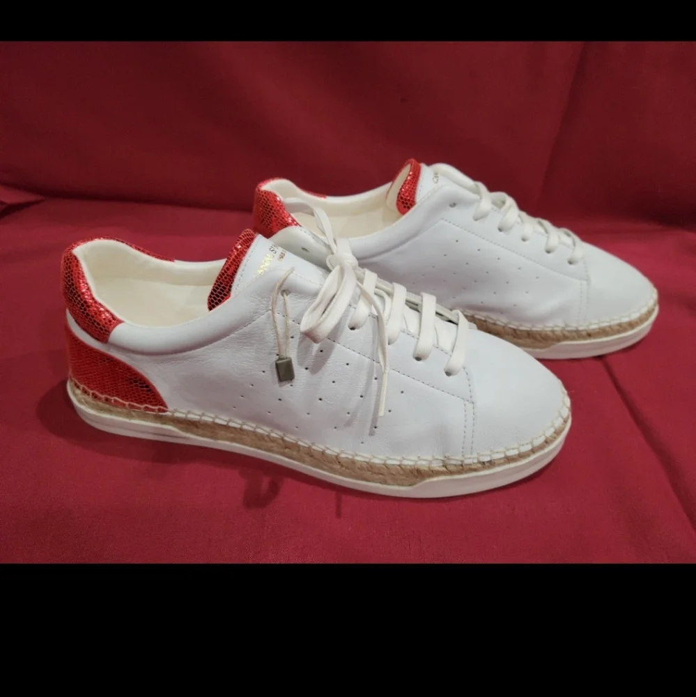 Canal st martin Lancry espadrille sneakers roma Rouge white red 41